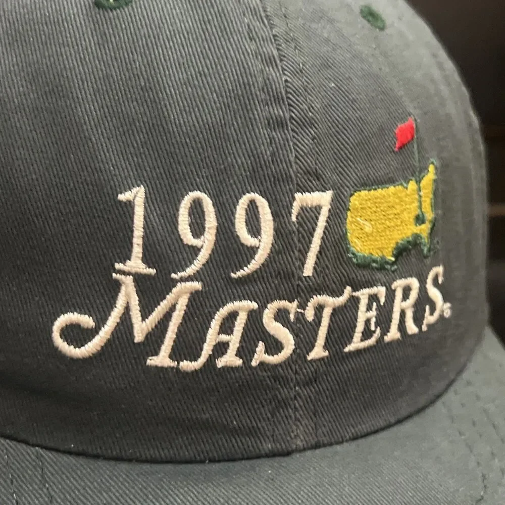 RARE NWT! Vintage 1997 The Masters Green Hat Tiger Woods 1st Major Collector